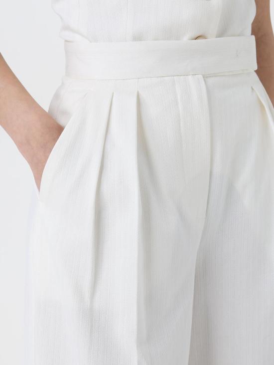 25FW 막스마라 스트레이트 팬츠 2511781012600 001 White - MAX MARA