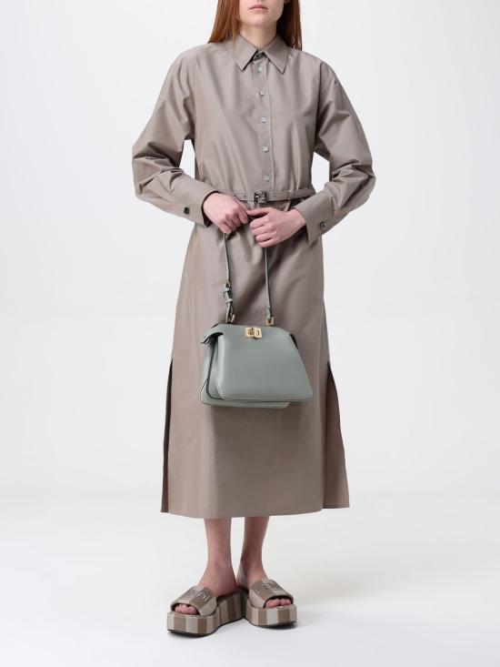 25FW 펜디 롱 원피스 FDD311AQ3K F1SA0 Beige - FENDI