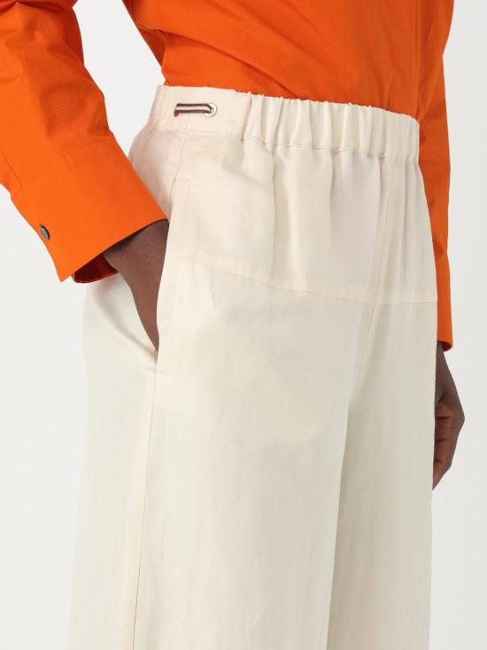 25FW 막스마라 스트레이트 팬츠 2511131112600 003 White - MAX MARA