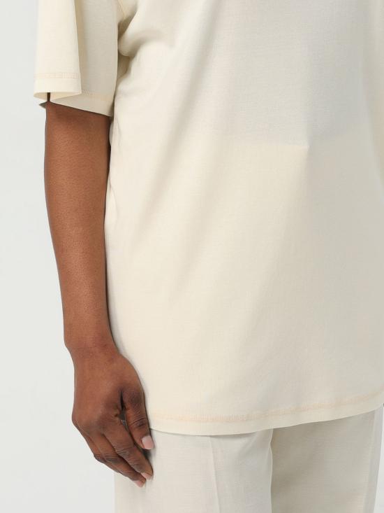 25FW 르메르 반팔 티셔츠 TO1146LJ1016 WH048 Cream - LEMAIRE