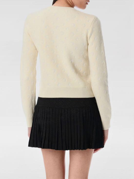 25FW 마린세르 문 자카드 피티드 가디건  WTK011ACKNI0530 WH20 Beige - MARINE SERRE
