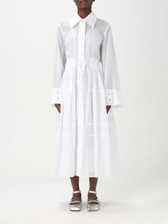 25SS 질샌더 롱 원피스 J02CT0440J45014 100 White