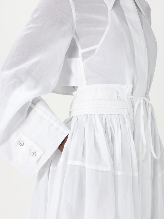 25SS 질샌더 롱 원피스 J02CT0440J45014 100 White - JIL SANDER