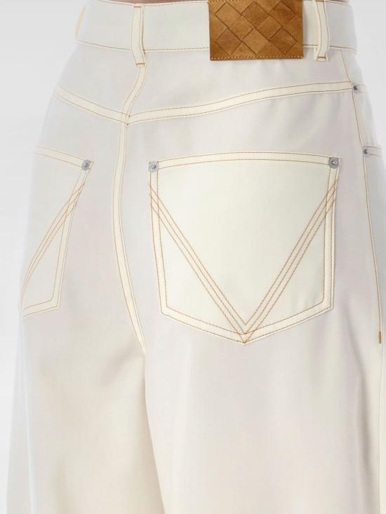 25SS 보테가베네타 팔라초 팬츠 825519V0B30 9317 White - BOTTEGA VENETA