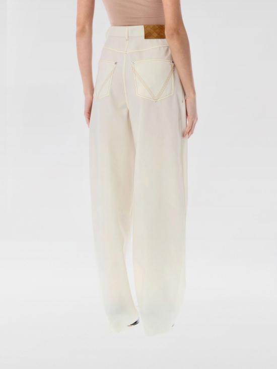 25SS 보테가베네타 팔라초 팬츠 825519V0B30 9317 White - BOTTEGA VENETA