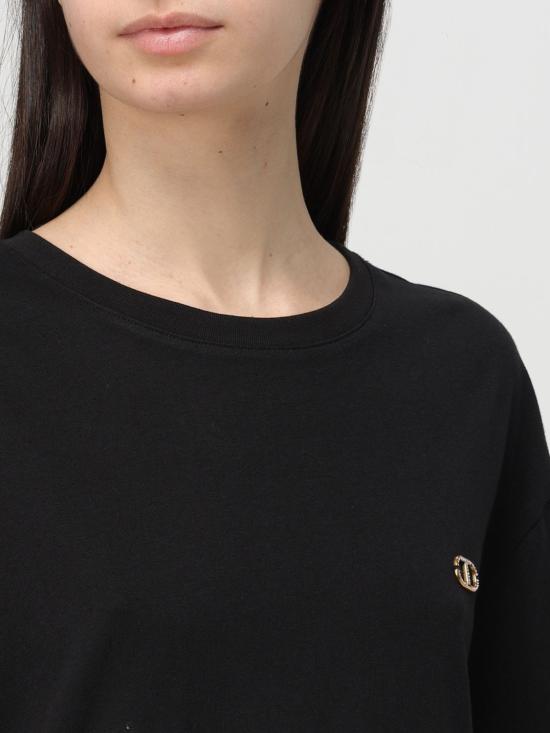 25FW 트윈셋 반팔 티셔츠 251TT2410 00006 Black - TWINSET