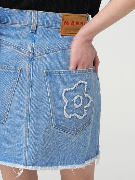 25FW 마르니 데님 스커트 GOJD0457Q2USCX34 PCB44 Blue - MARNI