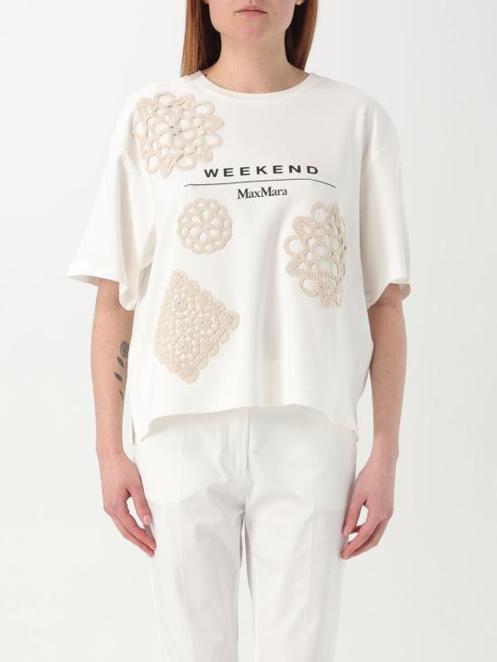 25FW 위켄드막스마라 반팔 티셔츠 2515941052600 003 White