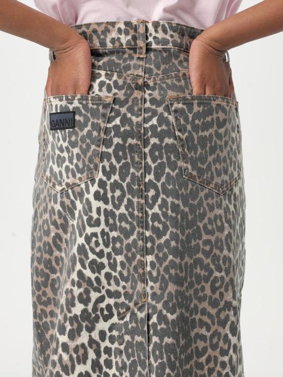 25SS 가니 롱 스커트 J1445 943 Brown - GANNI