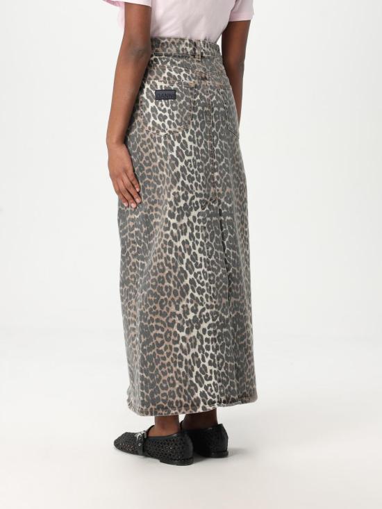 25SS 가니 롱 스커트 J1445 943 Brown - GANNI