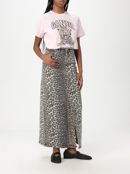 25SS 가니 롱 스커트 J1445 943 Brown - GANNI