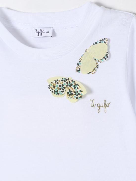 25SS [키즈] 일 구포 티셔츠 P25TS471MF001 0157 White 1 - IL GUFO