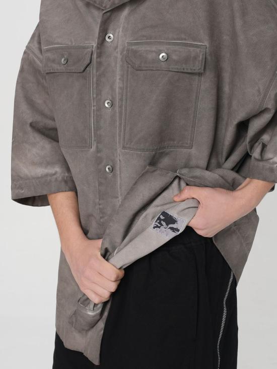 25FW 다크쉐도우 반팔 셔츠 DU01E3290CVS 34 Grey - DRKSHDW