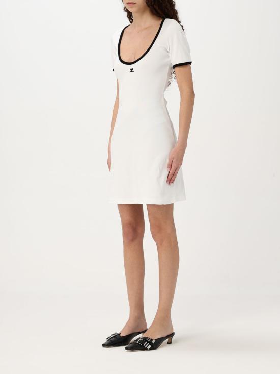25FW 쿠레쥬 미디 원피스 225JRO600JS0203 0098 White - COURREGES