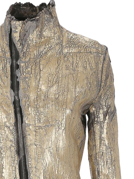 25SS 릭 오웬스 가죽 자켓 RP01E7701 SGMC02 Golden - RICK OWENS