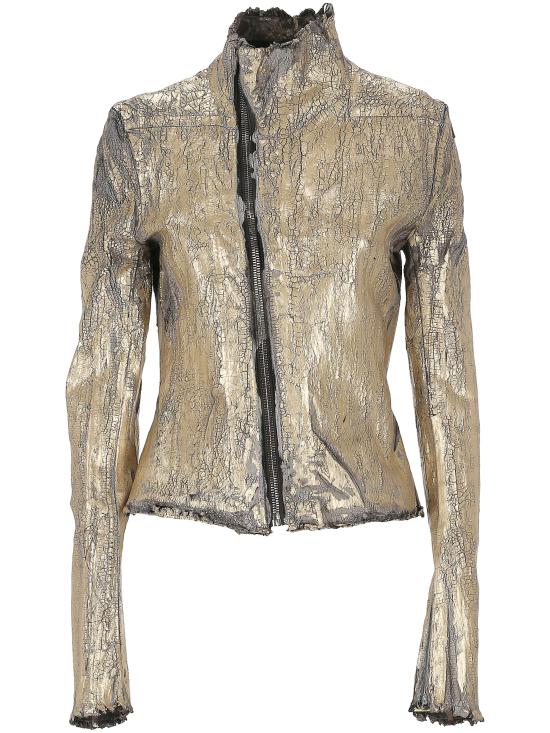 25SS 릭 오웬스 가죽 자켓 RP01E7701 SGMC02 Golden