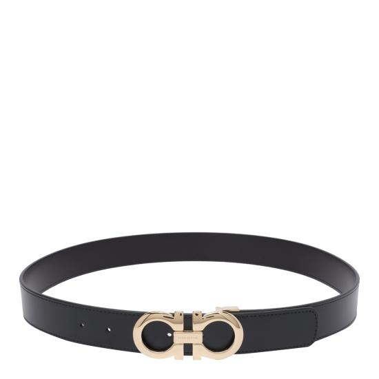 25SS 살바토레 페라가모 가죽 벨트 586940 675542NERO Black