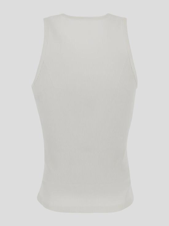 25SS 보테가베네타 민소매 티셔츠 799592 V3Z609071 Chalk bianco - BOTTEGA VENETA