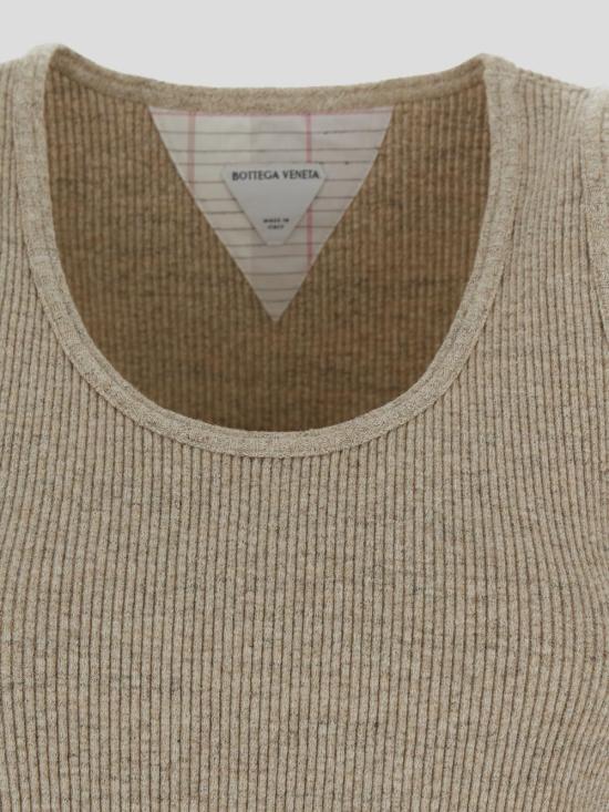 25SS 보테가베네타 민소매 티셔츠 789616 V4N402613 Beige - BOTTEGA VENETA