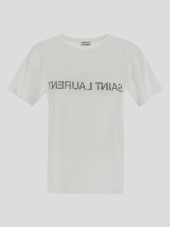 25SS 생로랑 반팔 티셔츠 665234 Y37AW9744 Naturelnoir