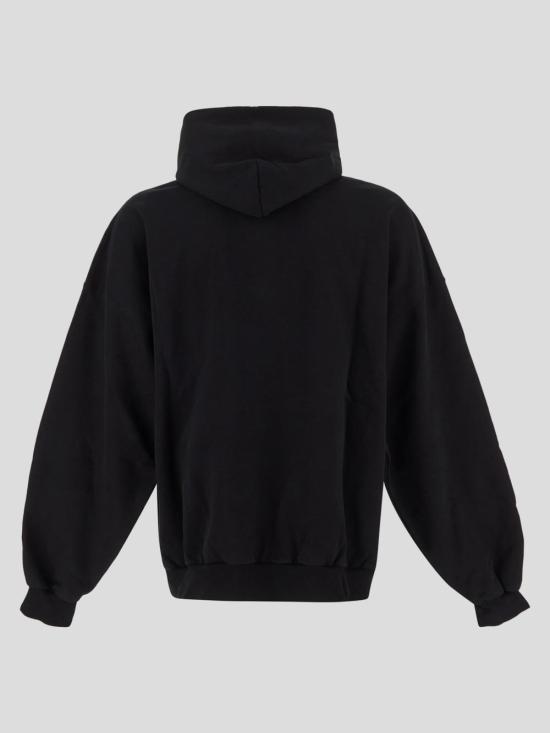 25SS 발렌시아가 후드 티셔츠 739024 TQVS79034 Washed black white - BALENCIAGA