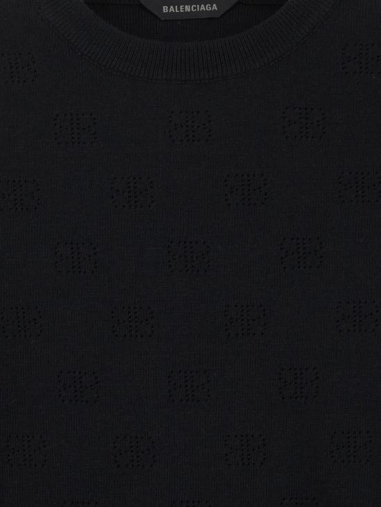 25SS 발렌시아가 긴팔 티셔츠 793613 T52151000 Black - BALENCIAGA