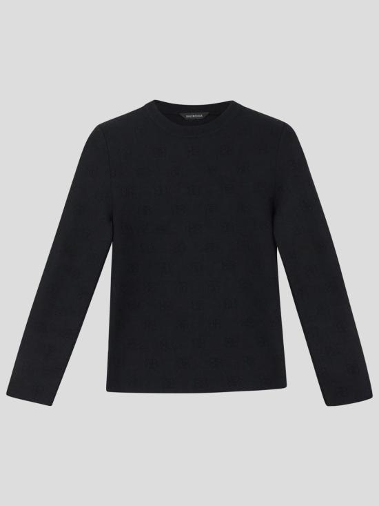 25SS 발렌시아가 긴팔 티셔츠 793613 T52151000 Black