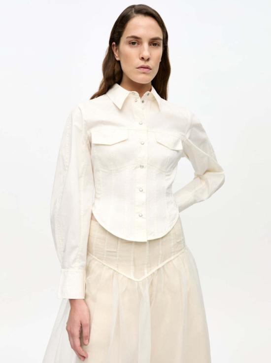  가니 셔츠 코튼 코르셋 셔츠 에그렛