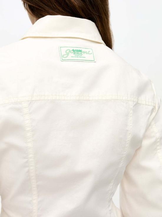  가니 셔츠 코튼 코르셋 셔츠 에그렛 - GANNI