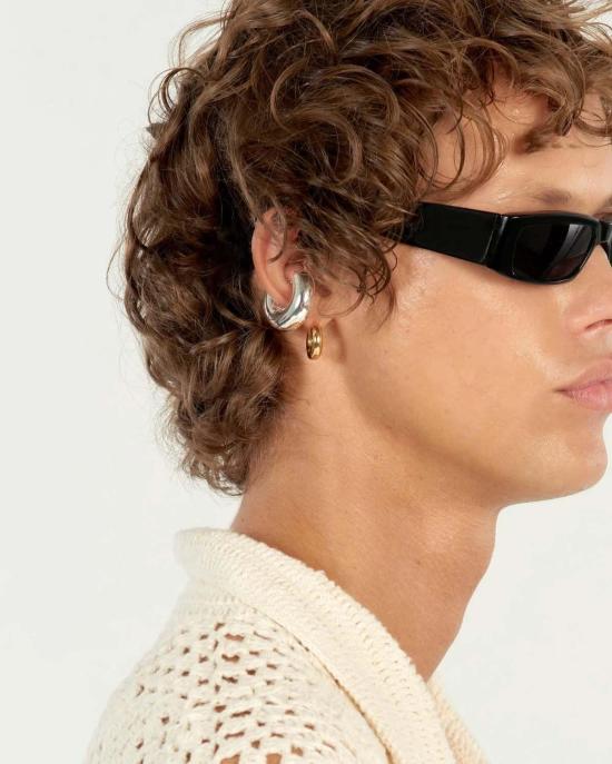  엘리우 싱글 이어링 바시티 커프 실버 - ELIOU