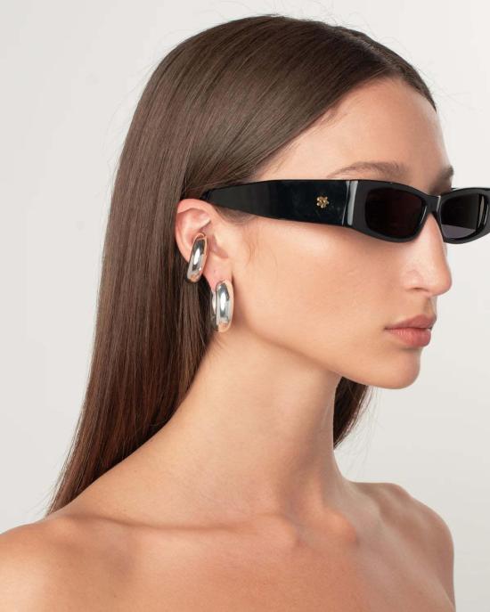  엘리우 싱글 이어링 바시티 커프 실버 - ELIOU