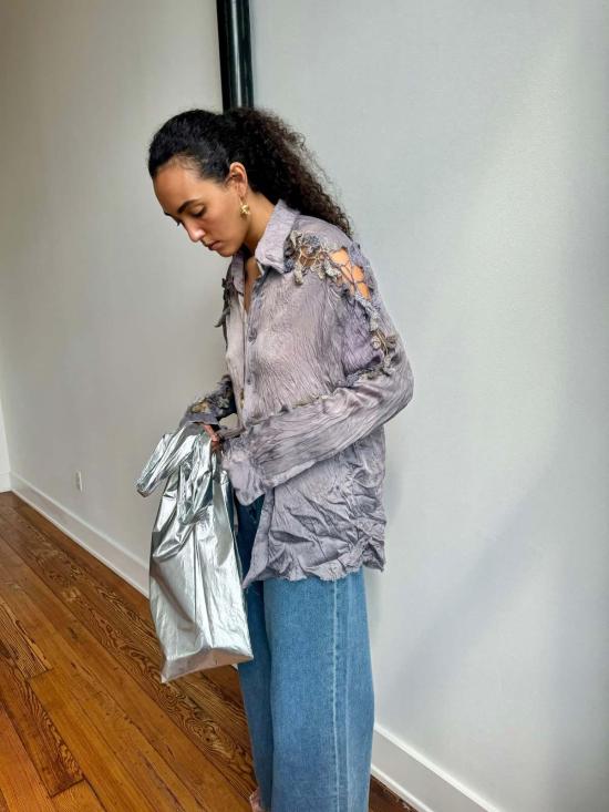  Luna Del Pinal 블라우스 루나 델 피날 오렌지 필 크로셰 이브닝 셔츠 시민 트와일라잇 - OTHER BRANDS