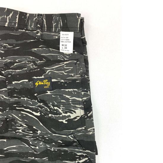 스탠 레이 스트레이트 팬츠 스탠레이 오리지널 페인터  타이거 스트라이프 카모 - STAN RAY