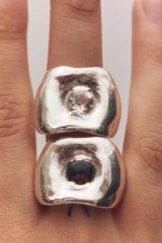  시무에로 반지 모마 링 스모키 쿼츠 - SIMUERO