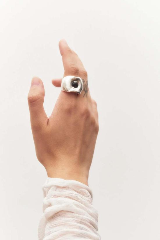  시무에로 반지 모마 링 스모키 쿼츠 - SIMUERO