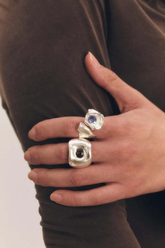  시무에로 반지 모마 링 스모키 쿼츠