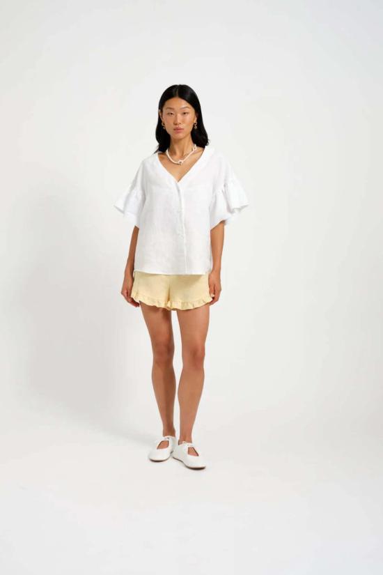  엘리자 포크너 블라우스 도티  화이트 - ELIZA FAULKNER