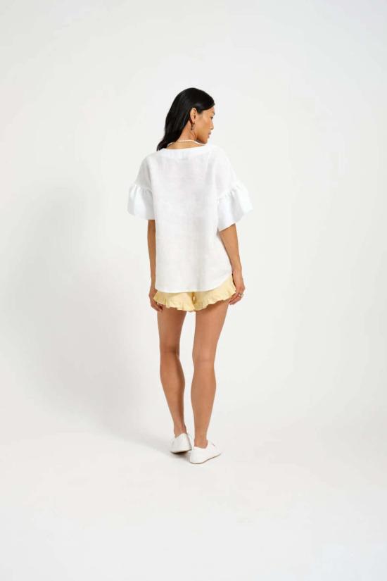  엘리자 포크너 블라우스 도티  화이트 - ELIZA FAULKNER