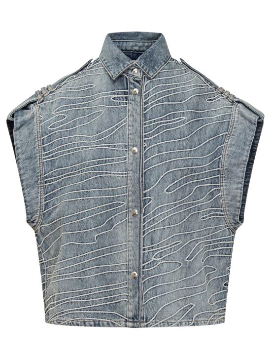 25SS 이로 데님 셔츠 25SWM100VALENTINA BLV0925S ICE BLUE