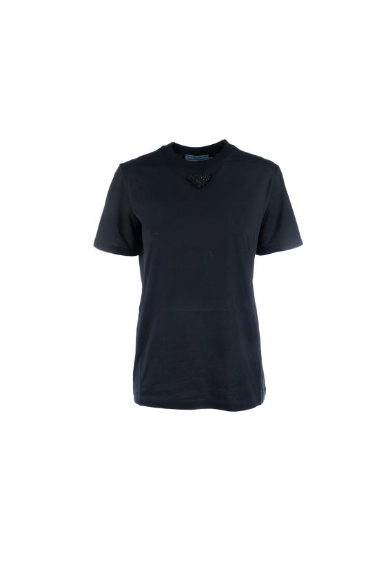 25SS 프라다 반팔 티셔츠 35838R16DV F0002 Nero