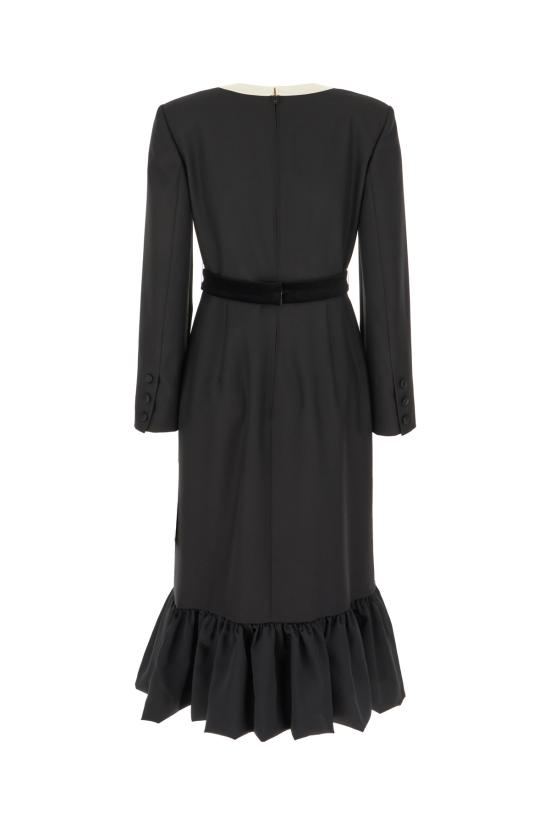 25SS 발렌티노 가라바니 미디 원피스 6B0VADH08VB AUY NERO SOFT BEIGE - VALENTINO GARAVANI