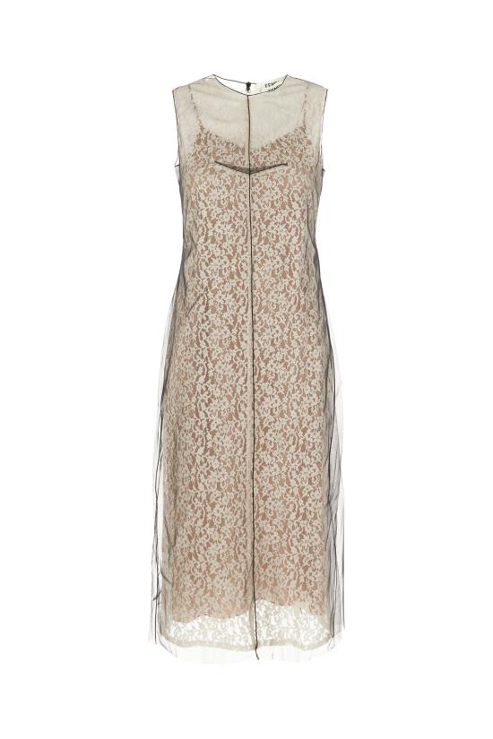 25SS 펜디 미디 원피스 FDD298AUP7 F1T48 WHITE