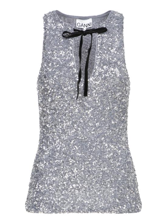 25FW 가니 민소매 티셔츠 F9654 552 Metallic