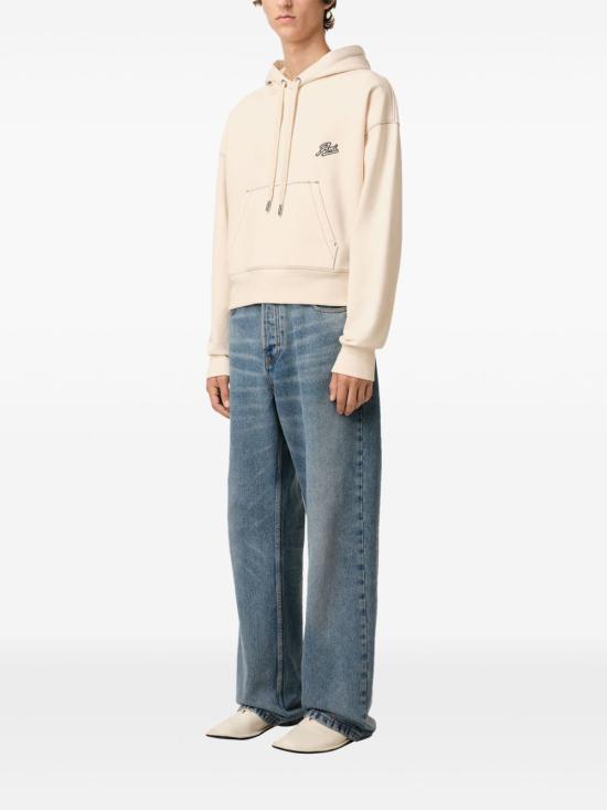 25SS 아미 후드 티셔츠 HSW229JE0098136 WHITE CREME DOM - AMI