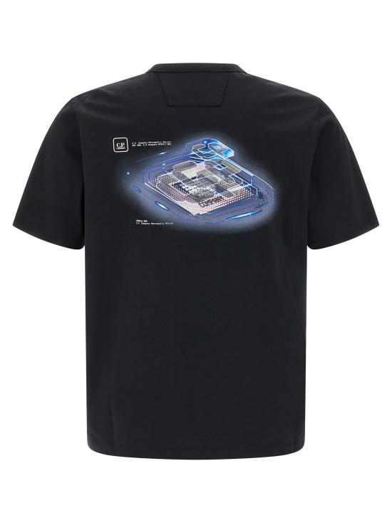 25SS 씨피 컴퍼니 반팔 티셔츠 18CLTS049A006370W999 BLACK DOM - C.P. COMPANY