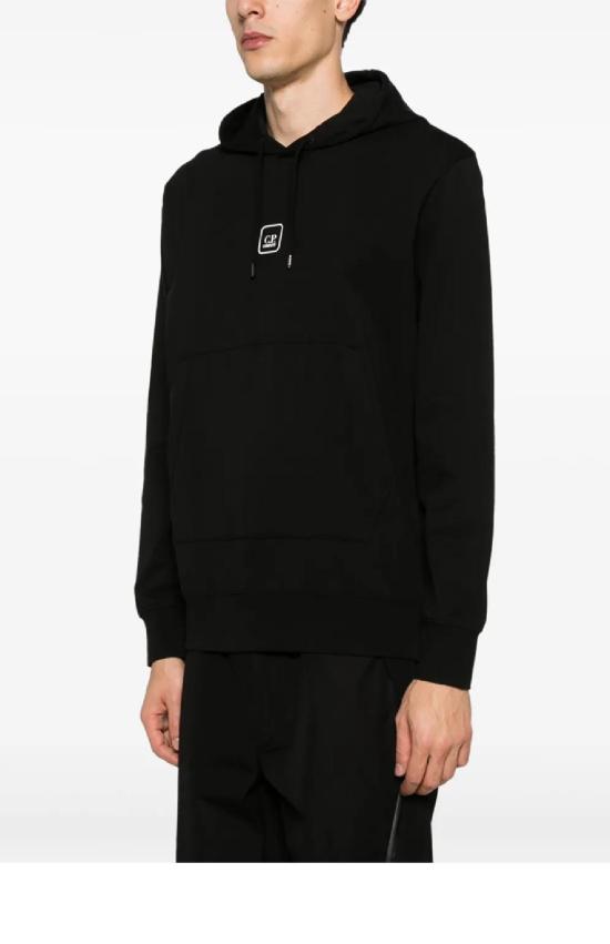 25SS 씨피 컴퍼니 후드 티셔츠 18CLSS052A 006452W 999 BLACK DOM - C.P. COMPANY