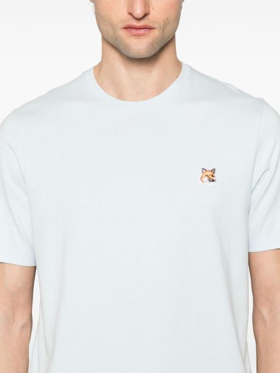  메종키츠네 폭스 헤드 패치 레귤러 티셔츠 LM00104KJ00080072 CIRRUS BLUE DOM - MAISON KITSUNE
