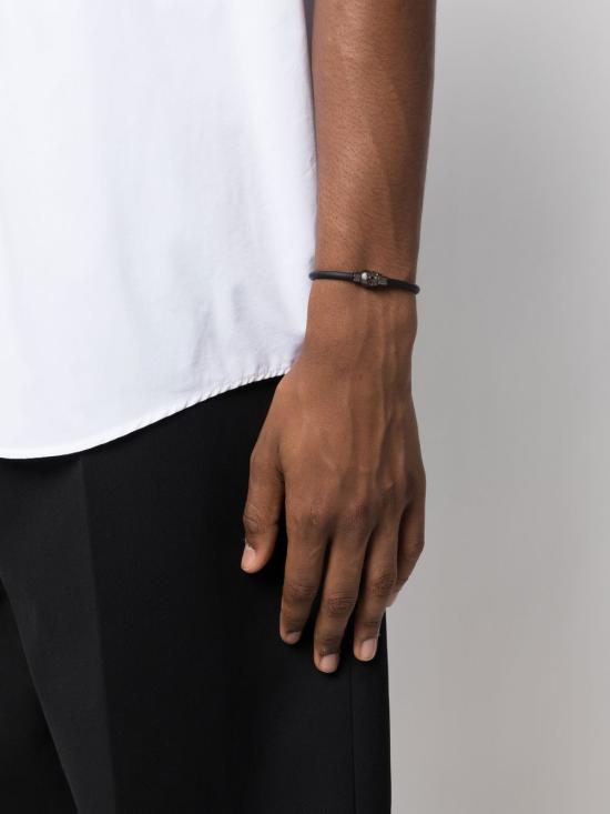 25SS 알렉산더 맥퀸 브레이슬릿 705846 1AAJJ1000 BLACK - ALEXANDER MCQUEEN