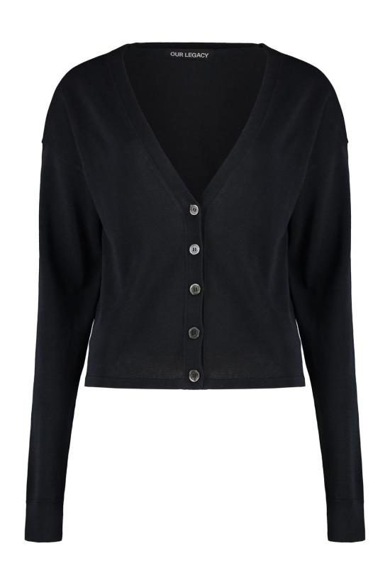  아워레가시 가디건 W2243IS ShadowBlackCrispyCotton black