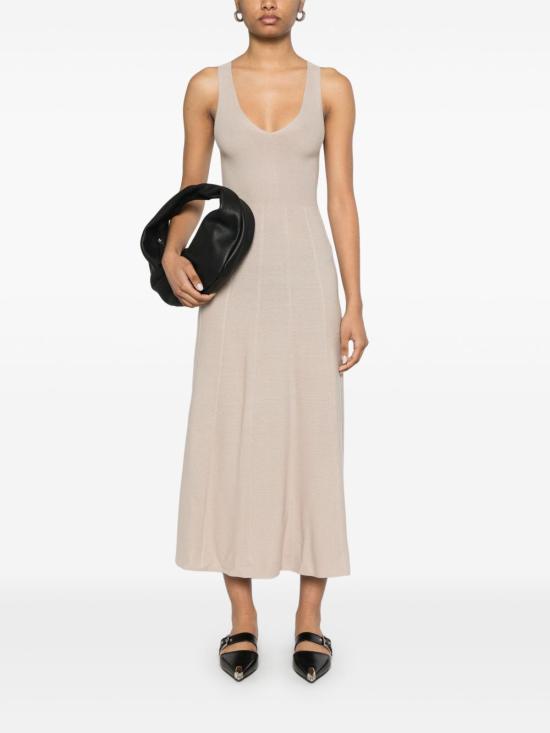 25SS 엠포리오 아르마니 롱 원피스 EW001449 BEIGE - EMPORIO ARMANI